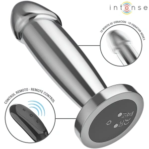 INTENSE - ANAL PLUG 10 VIBRAZIONI DILDO METALLO CON TELECOMANDO S